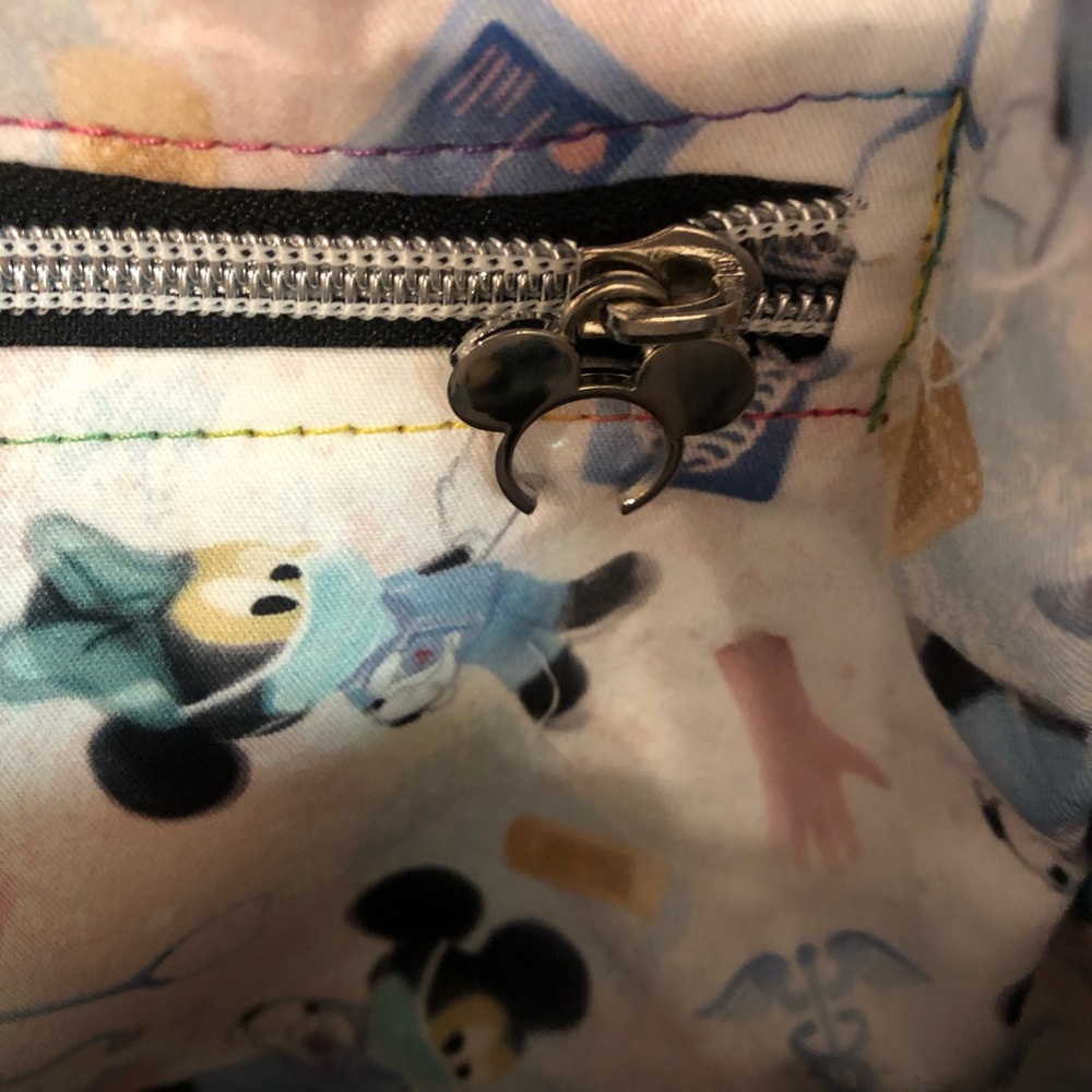 Chic Disney Black Backpack With Silver Accents Do… - image 5